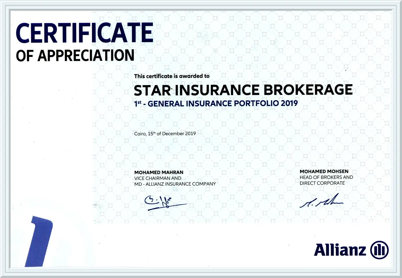 General Insurance Portfolio 2019 SIB Allianz
